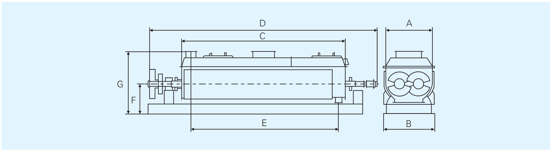 KJG 系列空心桨叶干燥机结构